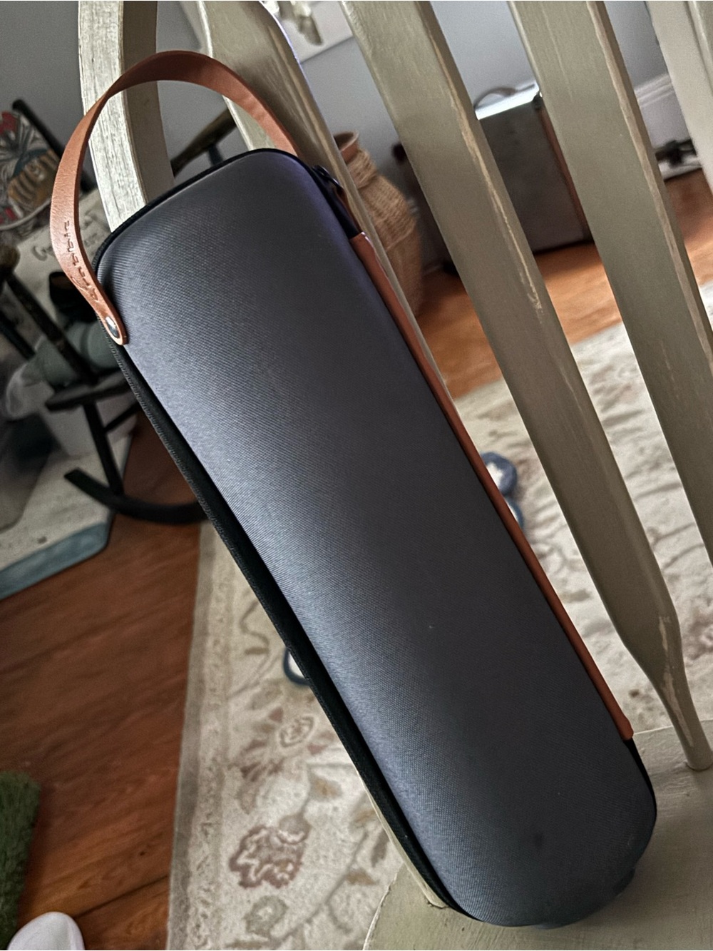 Rabbit wine Case with Brown leather  Handle. Insulated